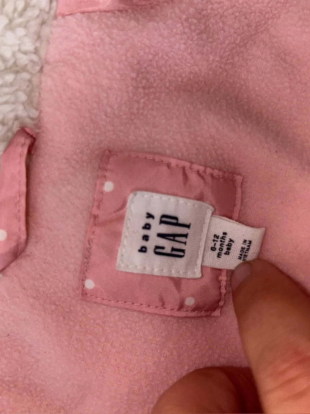 Baby Gap Pink Puffer Jacket - 6-12 months